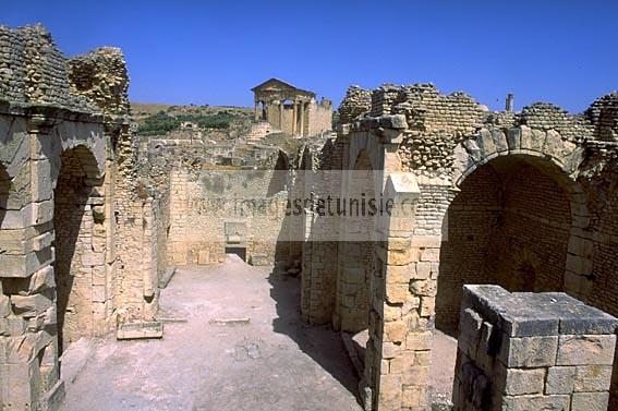 architecture antique;antiquite;romain;dougga;thermes;frigidarium