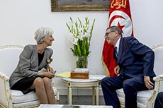 Visite de Christine Lagarde (FMI)