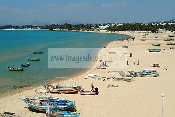 hammamet;balneaire;barque;plage;pecheur;bateau;