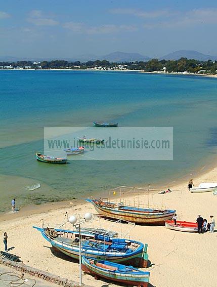 hammamet;balneaire;barque;plage;pecheur;bateau;