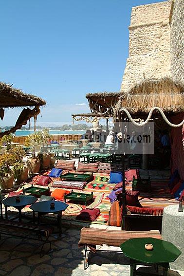 hammamet;rempart;ribat;cafe;