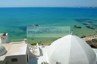 architecture;musulmane;medina;rempart;plage;hammamet;coupole;