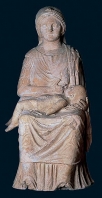 antiquite;nabeul;statue;statuette;thinissut;terre-cuite;sanctuaire;romain