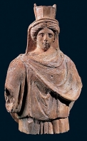 antiquite;nabeul;statue;statuette;thinissut;terre-cuite;sanctuaire;romain