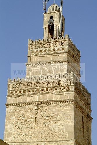 sfax;architecture musulmane;Minaret;Mosquée;Mosquee;medina;façade