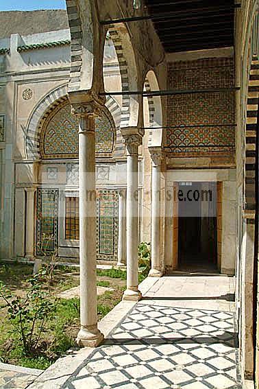 architecture;musulmane;medina;Palais;patio;tunis;