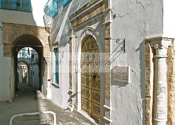 architecture;musulmane;medina;porte;tunis;dar;faade;Palais;