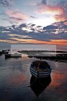 djerba;ile;jerba;sidi;jemmour;barque;bateau;peche;pecheur;mer;ciel;nuage;soleil;coucher;de;soleil;