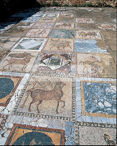 mosaique;carthage;villa;romain;antiquit