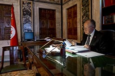 le Prsident de la Tunisie au Bardo