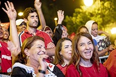 Meeting Karoui à Tunis