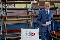 Kais Saied vote pour les lgislatives