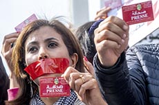 Manifestation pour la liberté de la presse