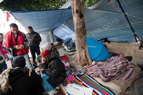 28 janvier : 6ème journée du sit in à la Kasbah de la Caravane de la Libération.