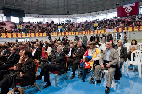 29 janvier : le premier grand meeting politique du PDP (Parti Démocrates progressistes) depuis le départ de Ben Ali à la grande salle des sports "la coupole" d'El Menzah en présence du rappeur El Général, de la maman de Bouaziz et du leader du parti pour les prochaines élections présidentielles Ahmed Nejib Chebbi, actuel ministre du développement régional et local dasn le gouvernement de transition.