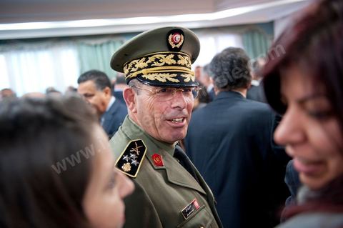 le 4 mars 2011 : Le général Rachid Ammar au palais présidentiel de Carthage, première allocution du nouveau Premier Ministre M. Béji Caïd ESSEBSI devant les journalistes, les ministres du gouvernement et le General Ammar. Une intervention de près d'une heure où le nouveau Premier ministre tunisien a notamment accusé vendredi le président déchu Zine El Abidine Ben Ali, en fuite en Arabie saoudite, de "haute trahison". Ce délit est passible de la peine de mort.