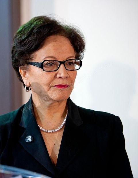 Mme Souhayr Belhassen, présidente de la FIDH au Séminaire organisé en Tunisie par la FIDH, Fédération Internationnale des ligues des Droits de l'Homme, sur la transition démocratique en Tunisie. les 17 au 19 mars 2011.