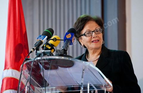 Mme Souhayr Belhassen, présidente de la FIDH au Séminaire organisé en Tunisie par la FIDH, Fédération Internationnale des ligues des Droits de l'Homme, sur la transition démocratique en Tunisie. les 17 au 19 mars 2011.