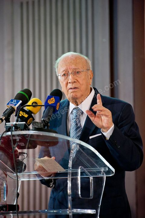 M. Béji Caïd Essebsi, premier Ministre tunisien du gouvernement de Transition au Séminaire organisé en Tunisie par la FIDH, Fédération Internationnale des ligues des Droits de l'Homme, sur la transition démocratique en Tunisie. les 17 au 19 mars 2011.
