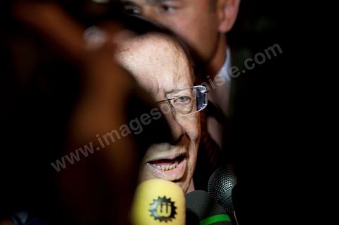 M. Béji Caïd Essebsi, premier Ministre tunisien du gouvernement de Transition au Séminaire organisé en Tunisie par la FIDH, Fédération Internationnale des ligues des Droits de l'Homme, sur la transition démocratique en Tunisie. les 17 au 19 mars 2011.