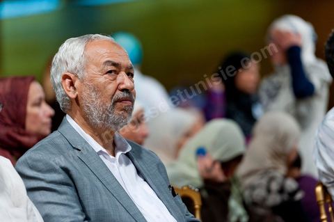 13 août 2011 : Rached Ghannouchi à la Commération par le parti Ennahda de la Fête de la Femme et du Code du Statut personnel tunisien au Palais des Congrés de Tunis, avec discours de Farida Laabidi, militante, de Rached Ghannouchi, fondateur et chef du parti Ennahda, ainsi que Psycho-M, rappeur fortement engagé dans ses propos islamistes. Rached Ghannouchi annonce la volonté de ne pas inscrire la polygamie dasn la prochaine élection, la Tunisie n'ayant pas les moyens pour cela ...
