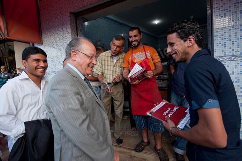 Mustapha Ben Jaafar en campagne à Grombalia au Cap Bon pour la liste Nabeul de Ettakatol, rencontres avec les citoyens