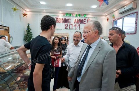 Mustapha Ben Jaafar en campagne à Grombalia au Cap Bon pour la liste Nabeul de Ettakatol, rencontres avec les citoyens