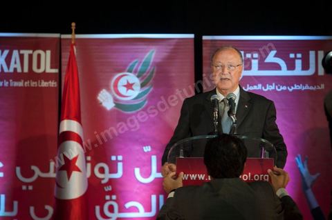 16 octobre : meeting Ettakatol à Tunis avec Mustapha Ben Jaafar scerétaire général du Parti.