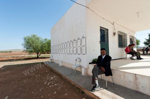 Bureau de vote à Ghenjana, un hameau sur la route entre le Kef et Jendouba
