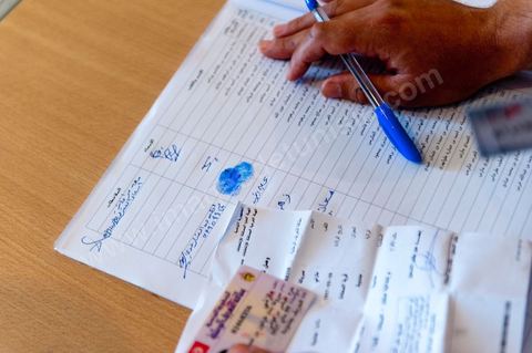 Bureau de vote à Mutoul sur la route entre Le Kef et Jendouba