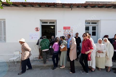 Bureau de vote au centre ville de Béja