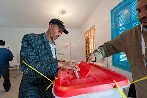 Bureau de vote du village de Mediene sur la route du Kef avec près de 240 électeurs inscrits