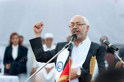 Discours de Rached Ghannouchi au Meeting de cloture du parti Ennahdha à Ben Arous dans le stade de foot en présence du président Rached Ghannouchi