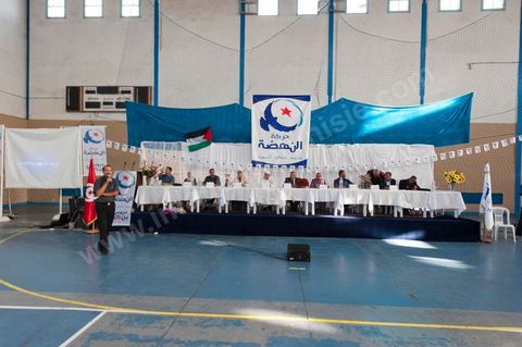 8 octobre : meeting de quartier de Ennahdha au gymnase de Megrine durant la première semaine de la campagne électorale pour l'assemblée constituante. Présentation de la liste de Ben Arous. 