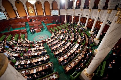 22 novembre 2011 : Première réunion de l'assemblée constituante élue le 23 octobre avec en 2ème séance la seule présence des députés élus et au premier rang et côte à côte M. Hamadi Jebali, futur premier Ministre et Moncef Marzouki, futur Président de la République