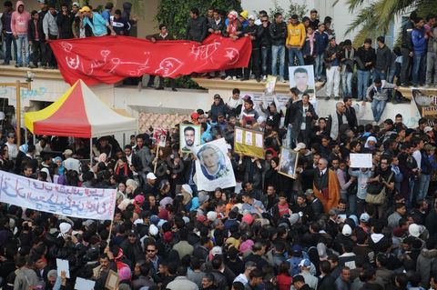 17 décembre 2011 à Sidi Bouzid, Familles de martyrs commémoration du 1ère anniversaire du début de la Révolution marqué par l'immolation de Mohamed Bouazizi à Sidi Bouzid