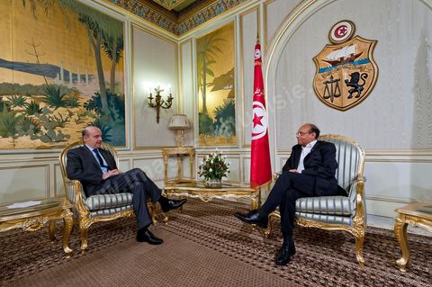 5 janvier : Rencontre entre Moncef Marzouki, Président de la Tunisie et Alain Juppé, Ministre français des Affaires Etrangères lors de la Visite de M. Alain Juppé en Tunisie, 1ère visite offcieille occidentale depuis la mise en place du nouveau gouvernement tunisien issu des élections du 23 octobre.