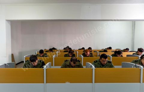 Examen des jeunes officers à l'Académie militaire de l'aréme de terre à Fondouk Djedid. 