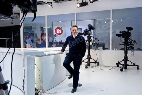 Nabil Karoui, Directeur de Nesma TV la chaine maghrébine dans les studios de la chaine à Radès en Tunisie