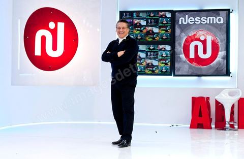 Nabil Karoui, Directeur de Nesma TV la chaine maghrébine dans les studios de la chaine à Radès en Tunisie