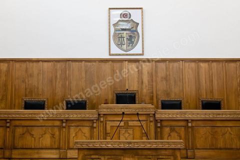 Salle d'audience du Tribunal militaire du Kef.