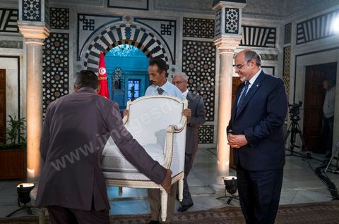 23 juin : au Premier Ministère, interview de Hamadi Jebali, Premier Ministre tunisien, pour TV5 émission "Internationale" en partenariat avec Le Monde et RFI