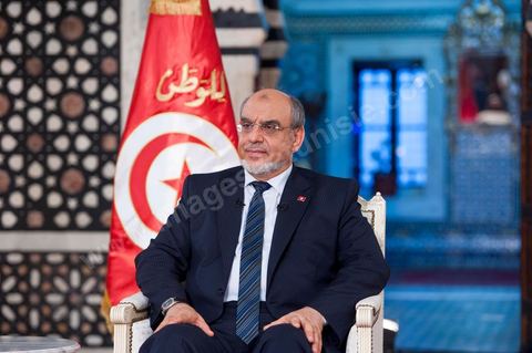 23 juin : au Premier Ministère, interview de Hamadi Jebali, Premier Ministre tunisien, pour TV5 émission "Internationale" en partenariat avec Le Monde et RFI