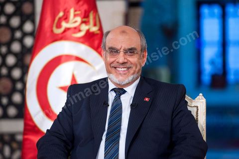 23 juin : au Premier Ministère, interview de Hamadi Jebali, Premier Ministre tunisien, pour TV5 émission "Internationale" en partenariat avec Le Monde et RFI