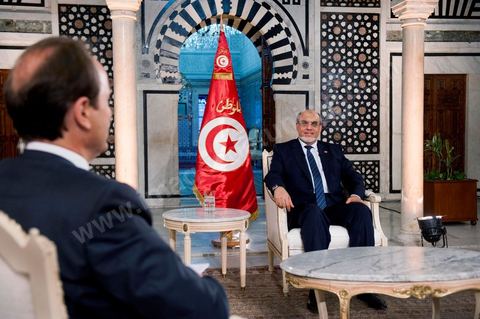 23 juin : au Premier Ministère, interview de Hamadi Jebali, Premier Ministre tunisien, pour TV5 émission "Internationale" en partenariat avec Le Monde et RFI