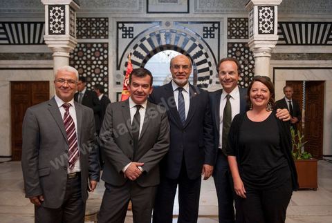 23 juin : au Premier Ministère, interview de Hamadi Jebali, Premier Ministre tunisien, pour TV5 émission "Internationale" en partenariat avec Le Monde et RFI
