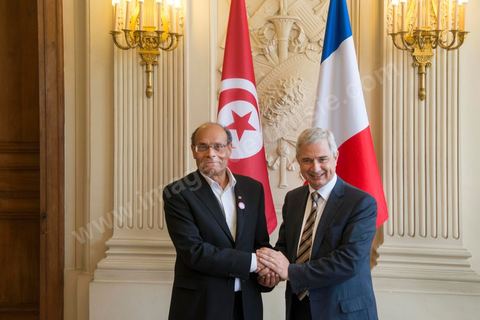18 juillet : Rencontre avec Claude Bartolone, Président de l'assemblée Nationale avant discours du Président Marzouki à l'assemblée au 2éme jour de la visite officielle de Moncef Marzouki, Président de la République tunisienne à Paris et Marseille