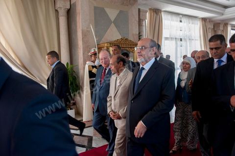 25 juillet : Mustapha Ben Jaafar, Président de l'ANC, Moncef Marzouki, Président de la République et Hammadi Jebali , Président du gouvernement, arrivent à l'ANC pour la commémoration du 55ème anniversaire de la République tunisienne avec les discours des 3 présidents à l'Assemblée Nationale Constituante.