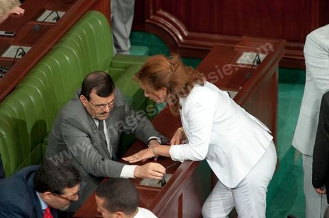 25 juillet : les ministres du gouvernement à la commémoration du 55ème anniversaire de la République tunisienne avec les discours des 3 présidents à l'Assemblée Nationale Constituante.
