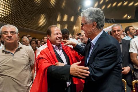 7 octobre 2012 : Hamma Hammami au grand meeting inaugural ce dimanche pour le lancement du Front Populaire, le parti politique de gauche créé suite à l'unification d'une dizaine de partis de gauche sous l'égide des personnalités de Hamma Hammami ou Chokri Belaïd.  « Le Front populaire est la meilleure alternative pour gouverner le pays durant la prochaine étape et réaliser les objectifs de la révolution, à la faveur de son programme clair et ses hautes compétences », a affirmé le Secrétaire général du Parti travailliste tunisien, Hamma Hammami qui sera le candidat à la Présidentiel pour le Front Populaire. «Le Front va s’engager dans les prochaines élections fort d’une approche monétaire, fiscale et sociale efficace et de solutions réelles à tous les problèmes du peuple tunisien».